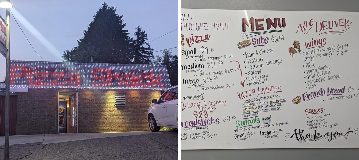 Pizza Shack Menu