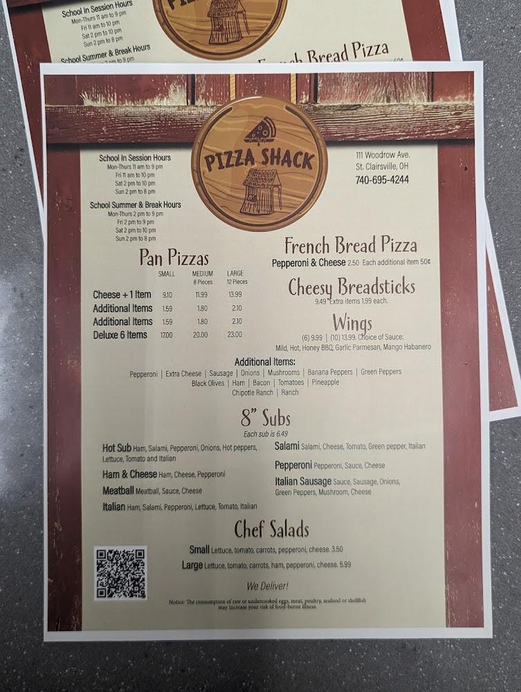 Pizza Shack Menu image 2